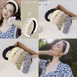 Cài tóc băng đô tóc bản to dạng tết bím tơ nhũ óng ánh đa dạng màu sắc cho nàng
