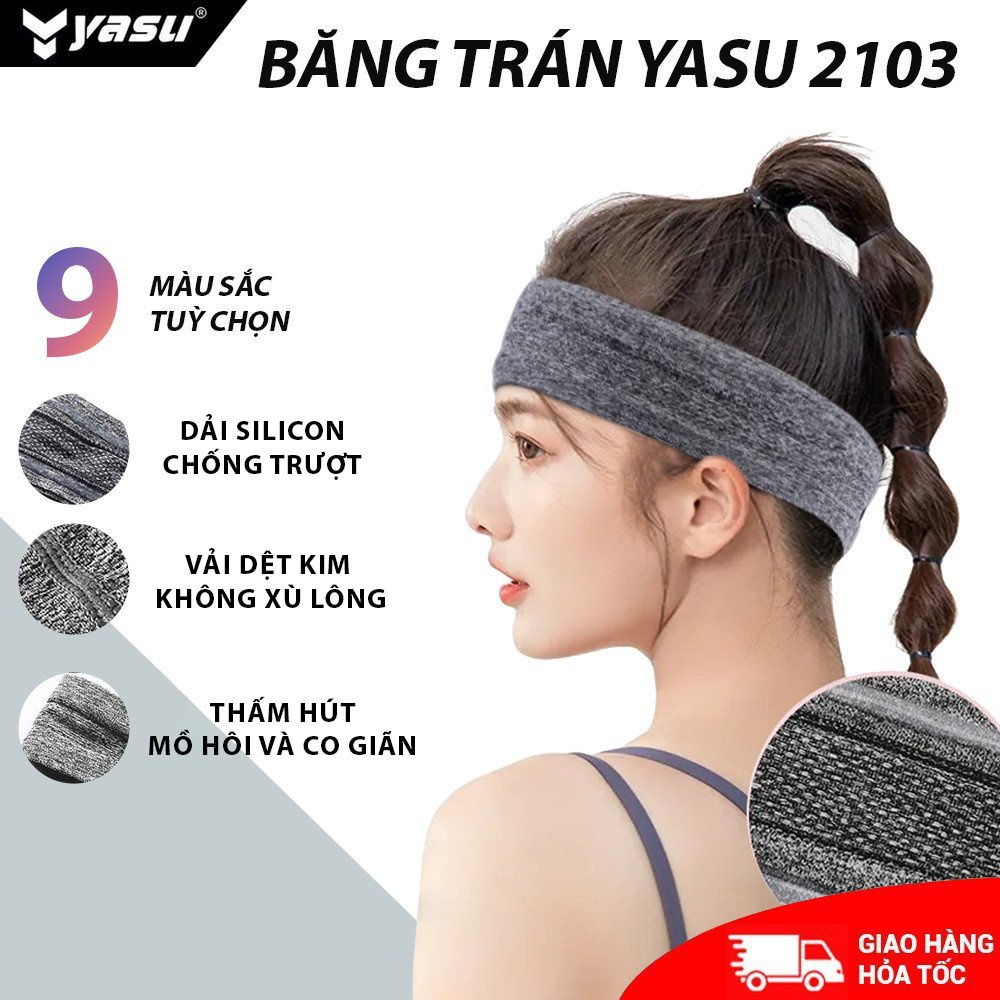 Ảnh Băng đô thể thao thấm hút mồ hôi nam nữ, vải dệt kim không xù lông Yasu 2103 1