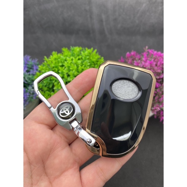 Bao chìa khóa Đen Vàng- Ốp chìa khóa  TPU Đen Vàng xe ô tô Toyota vios thông minh