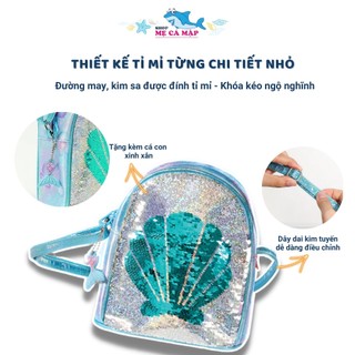 Balo Lấp Lánh Cho Bé, Túi Đeo Chéo Mini Kim Sa Đổi Màu Tiger Family, Balo Cuti Dễ Thương Cho Bé Trai, Bé Gái