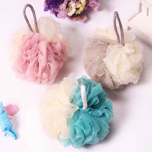 COMBO 1- 3 Bông Tắm Lưới Tròn Tạo Bọt 2 Màu Lưới Siêu Mềm