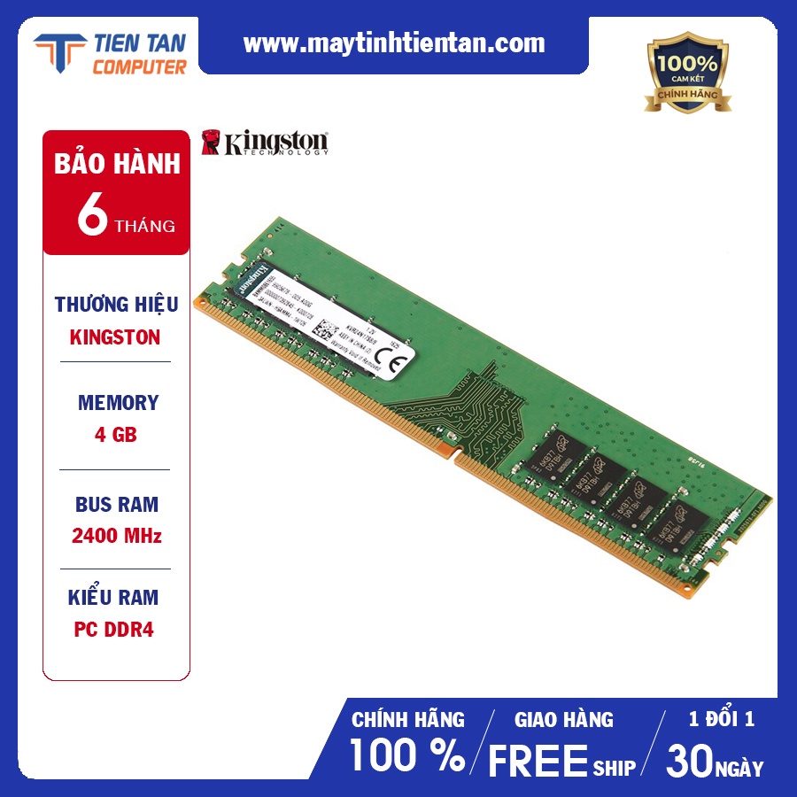 RAM DDR4 Kingston 4GB 2400Mhz KVR24N17S6/4 chính hãng | Shopee Việt Nam