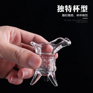 [Hàng Có Sẵn] Ly Thủy Tinh Uống Rượu Ba Lớp Nhỏ Cổ Điển