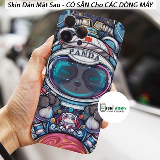 Tấm dán Skin Mặt Sau Gấu Panda Space FULL VIỀN Dành Cho 14promax , 13promax , 12promax , 11promax , xsmax - FukiShop