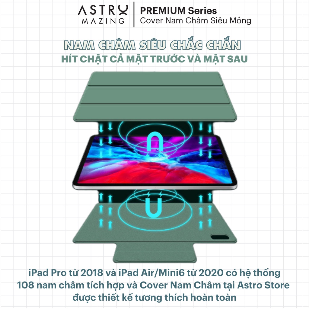 Ảnh Bao da case nam châm AstroMazing siêu mỏng cho iPad Pro 11 Air 4 5 cover Mini 6 2