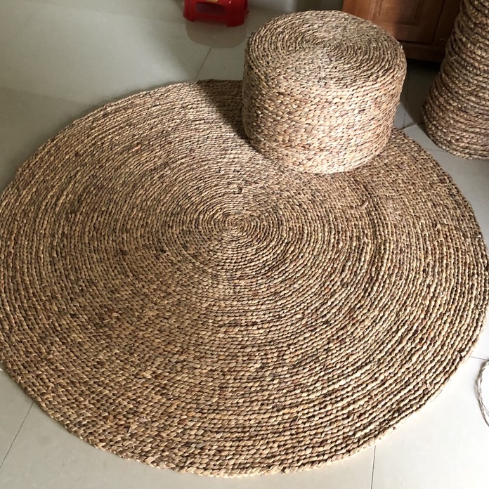 Thảm Cói, Thảm Lục Bình ONGTRE 60-120cm - Thảm Trải Sàn, Thảm Decor Trang Trí, Chụp Ảnh, Handmade Cao Cấp