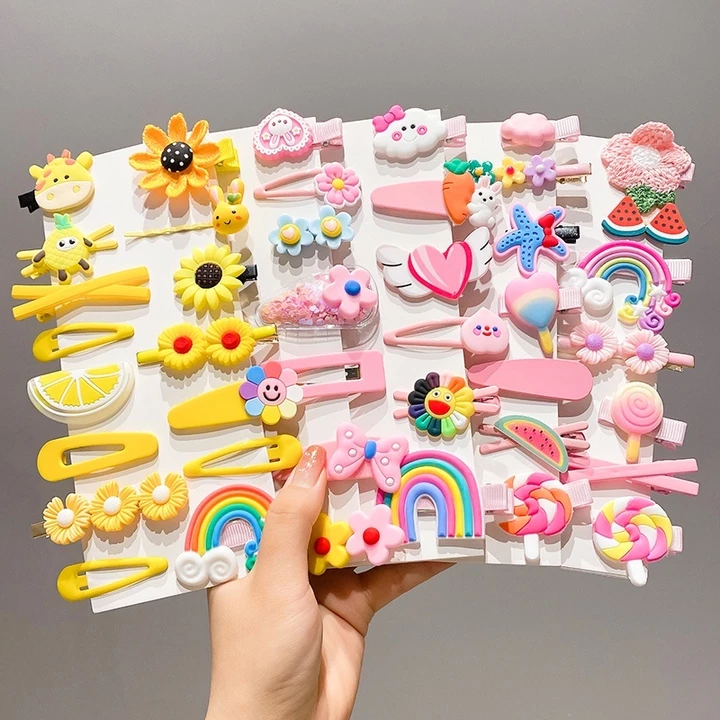 2023 Cute Bé tóc màu nhỏ bé bé tóc cô gái mini tóc kẹp Bộ Kẹp Dễ Thương Thời Trang Phong Cách Hàn Quốc Cho Bé set kẹp tóc mái kẹp tóc cute kẹp tóc min – 7