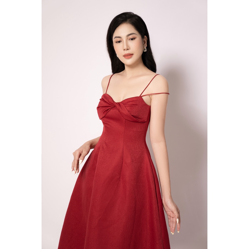 Đầm đỏ xoắn ngực - Jovie Dress - Orli Label