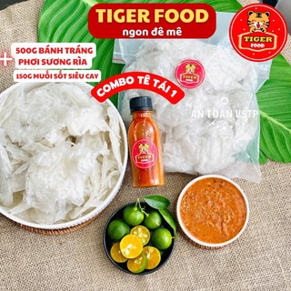 Bánh tráng phơi sương rìa + Muối sốt siêu cay TIGER FOOD Siêu phẩm bánh tráng chấm muối tắc Ngon TÊ TÁI phải thử ngay