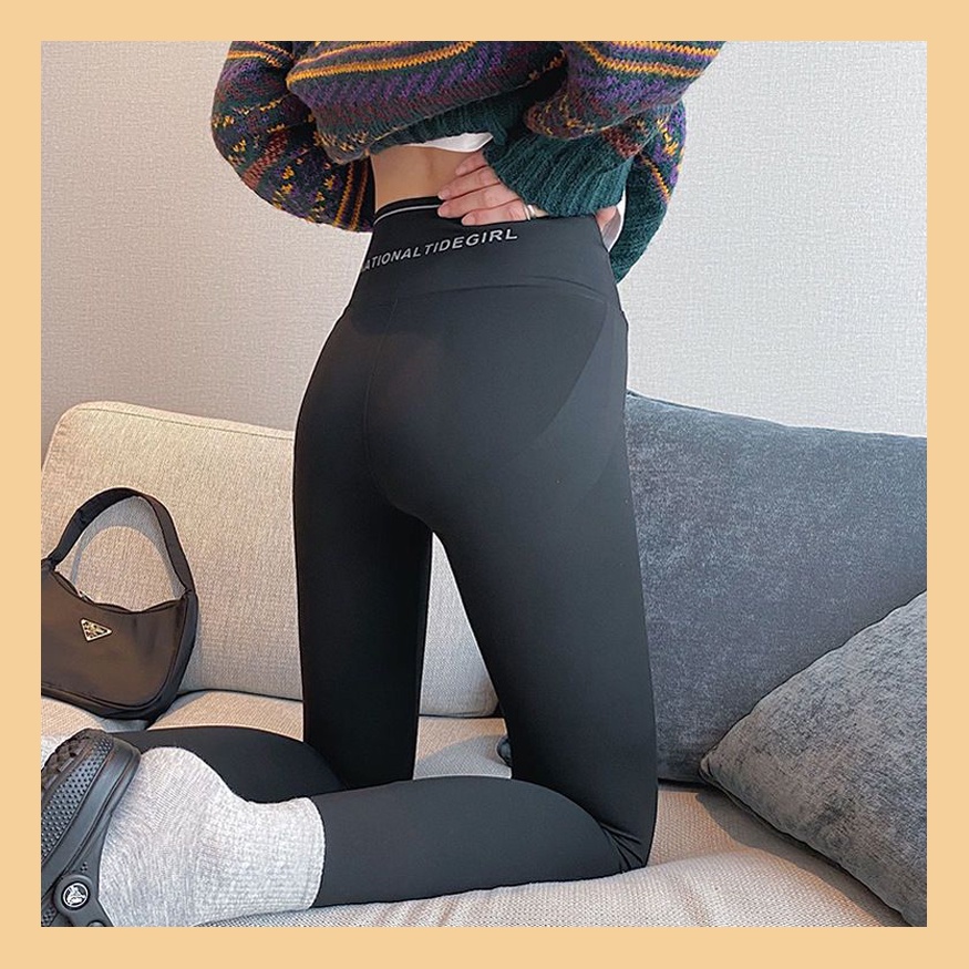Quần Legging Nữ UNDERCOOL Cạp Chéo Gen Bụng Cotton QD20