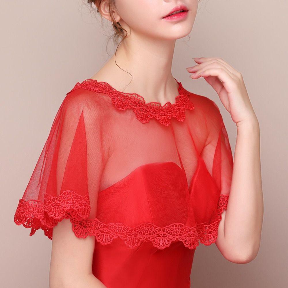MERIGGIARE Khăn choàng cô dâu nữ Khăn choàng vải tuyn Áo choàng mềm Phụ kiện đám cưới Áo choàng cưới