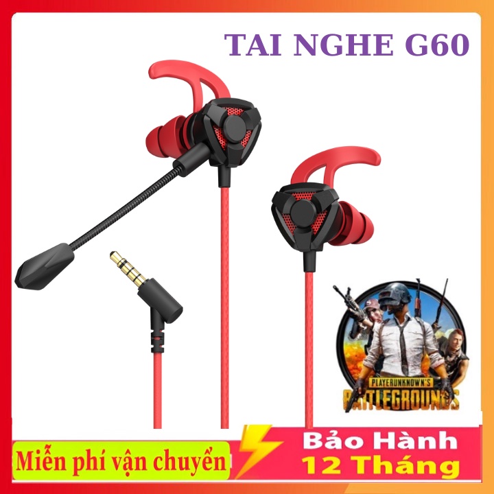 Tai nghe gaming có mic cho điện thoại G60 tai nghe chơi game PUBG ...