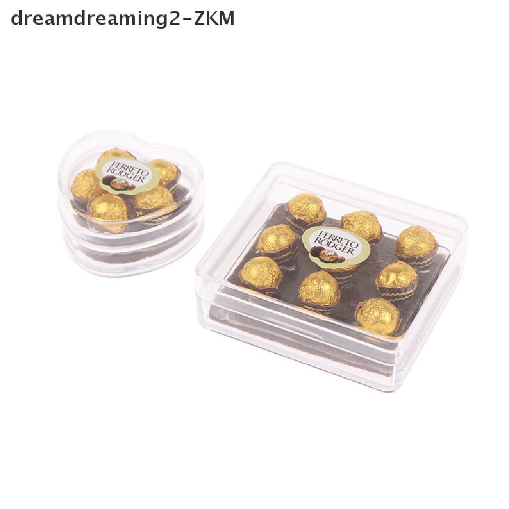 [dreamdreaming] 1: 12 Nhà búp bê miniture Hộp quà sô cô la Mô hình Thực phẩm Phụ kiện nhà bếp [zkm]