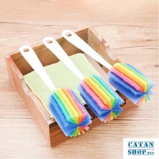 01 Dung Cụ Rửa Ly, Cốc, Bình Sữa 7 Màu Tạo Bọt, Nhỏ Gọn Tiện Dụng Dễ Dàng Mang Đi GD645-CoCV