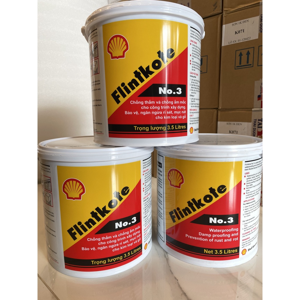 Sơn chống thấm Bitum Flintkote No.3 (3,5 lít) (màu đen) | Shopee Việt Nam