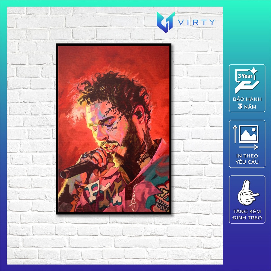 Tranh treo tường RAPPER kèm khung composite VIRTY Tranh Canvas decor ...