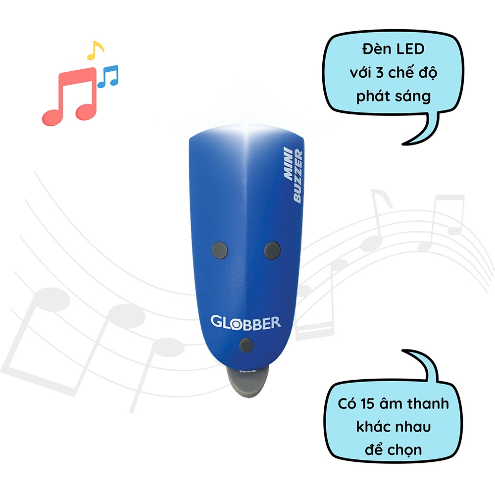 Ảnh Bộ tín hiệu còi đèn Globber Mini Buzzer – Xanh dương 2