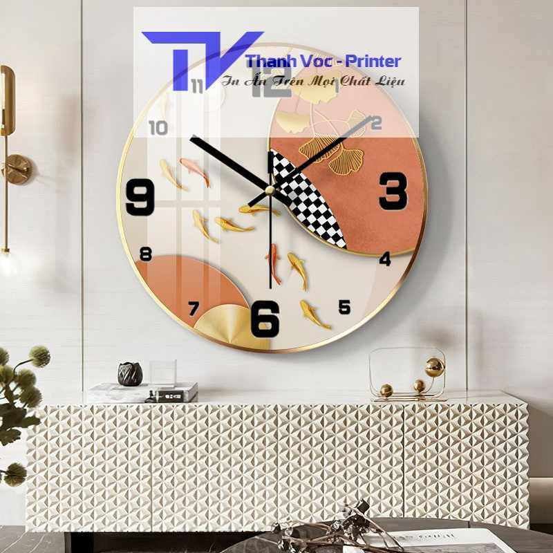 [Rẻ vô địch] Đồng Hồ Treo Tường Tráng Gương Kim Trôi Sang Trọng D30cm Và D60cm