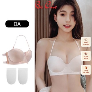 Áo lót nữ, áo ngực hở lưng miếng dán nâng ngực silicon tàng hình chống rớt, nâng ngực tạo khe quyến rũ A 080