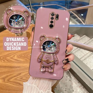 ốp lưng Redmi note 8 Pro Ốp Điện Thoại TPU silicone Mềm Mạ Điện 3D Có Giá Đỡ Hình Gấu Kim Tuyến Cho Redmi note 8 Pro