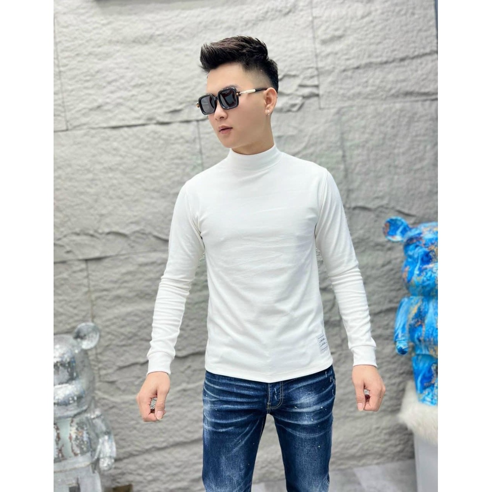 Áo thun nam dài tay áo giữ nhiệt nam cổ lọ phong cách hàn quốc cực kỳ ấm co giãn 4 chiều