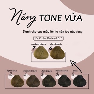 Thuốc Nâng Tone , Nâng Nền Tóc - Lên Tone Sáng, Nhuộm Tóc Chuẩn Màu - Độ Dưỡng Cao | Khanhcolor