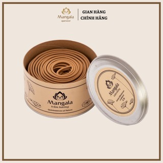 Nhang Vòng Trầm Hương Cao Cấp MANGALA 11 giờ - 10 Khoanh trầm Nguyên Liệu Thiên Nhiên Nguyên Chất