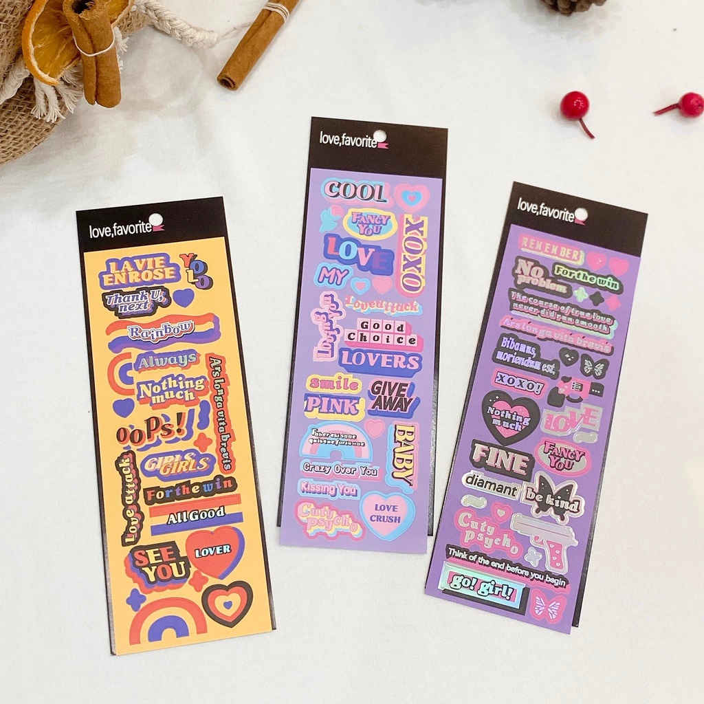 Sticker/ Miếng Dán Chữ Tiếng Anh Goo Phong Cách Hàn Quốc Trang Trí ...