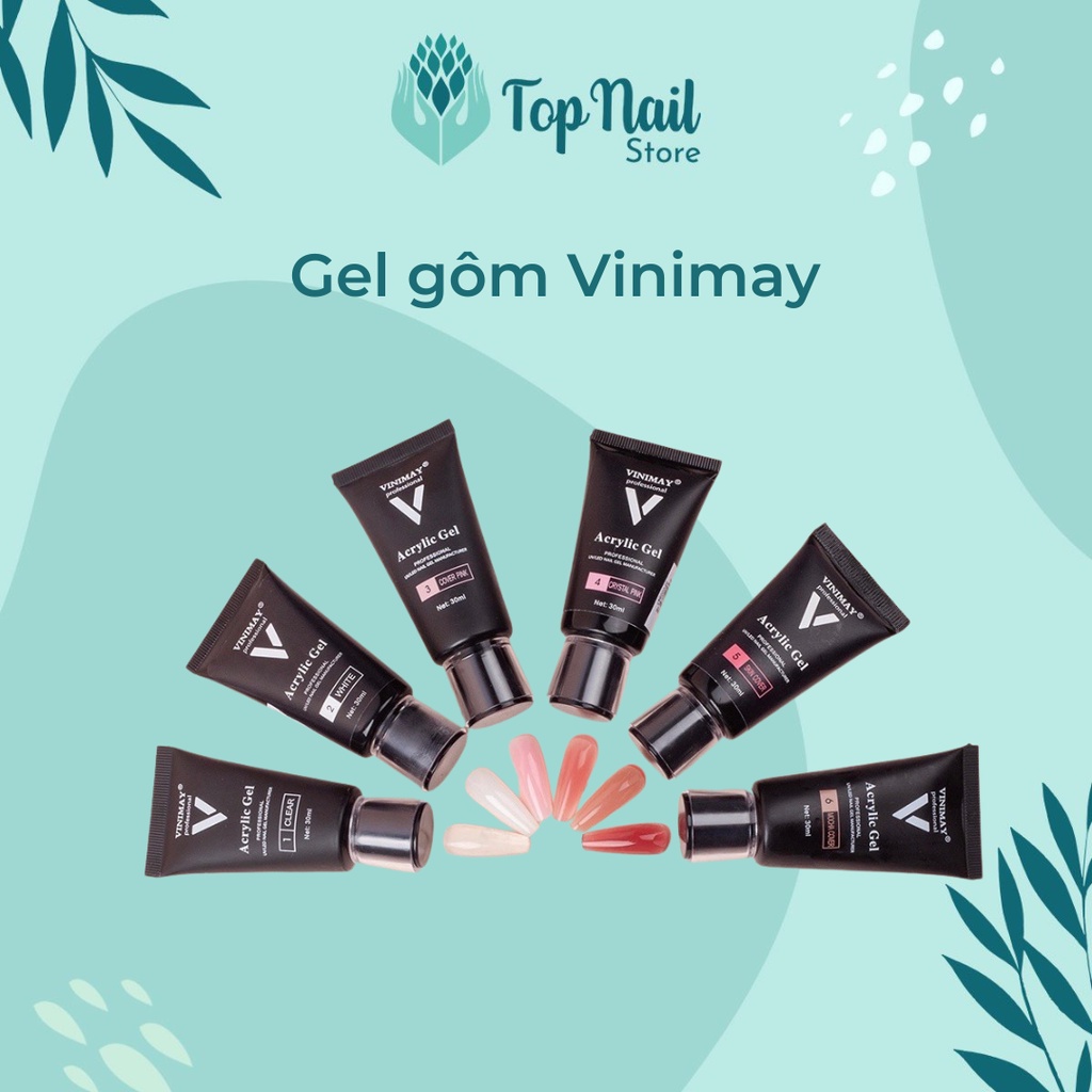 Gel gôm Vinimay 30ml -GEl nối móng úp chuyên dụng dành cho thợ nail ...
