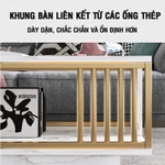 Bàn Trà Sofa HOLI Phòng Khách Mặt Bo Góc An Toàn, Có 2 Tầng Họa Tiết, Chân Sơn Tĩnh Điện Hàng Cao Cấp Bảo Hành 3 Nắm — ảnh 6