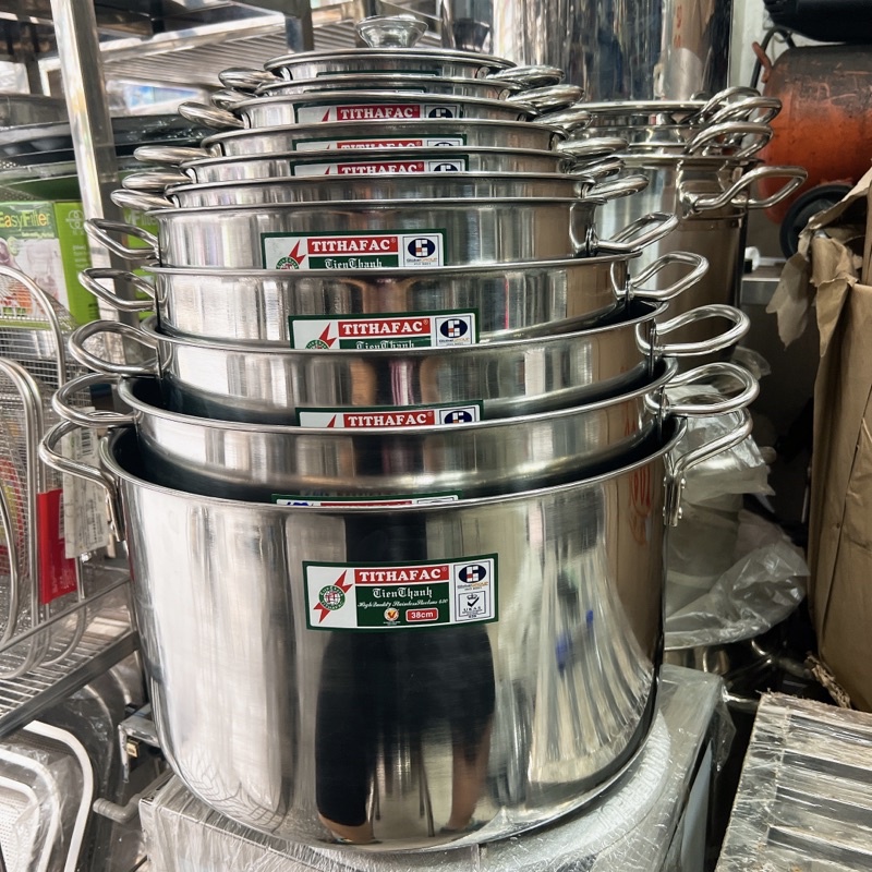 Nồi inox Tithafac sử dụng được bếp từ đủ size (16-32cm) cao cấp | BigBuy360 - bigbuy360.vn
