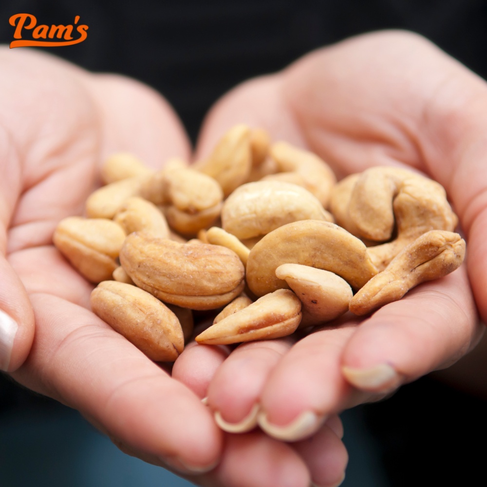 Hạt Điều Rang Nguyên Vị Loại 1 Pams hũ 300g - Nhân Dày Cơm Sạch Vỏ