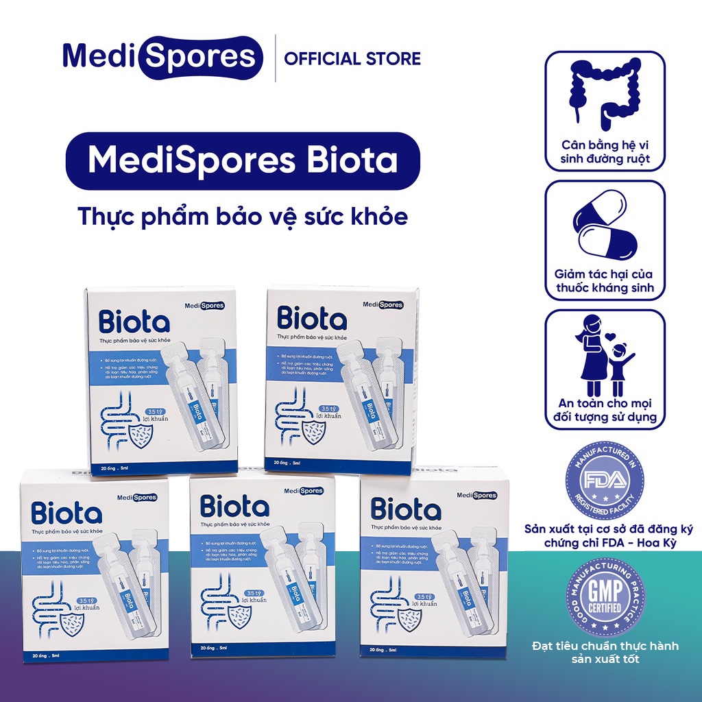 MediSpores Biota Men uống vi sinh bổ sung lợi khuẩn, hỗ trợ giảm triệu ...