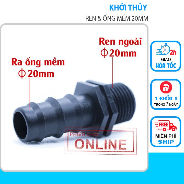 Khởi Thủy Ren Ngoài 20mm – Nối Ống PVC Với Ống mềm 20mm | Shopee Việt Nam