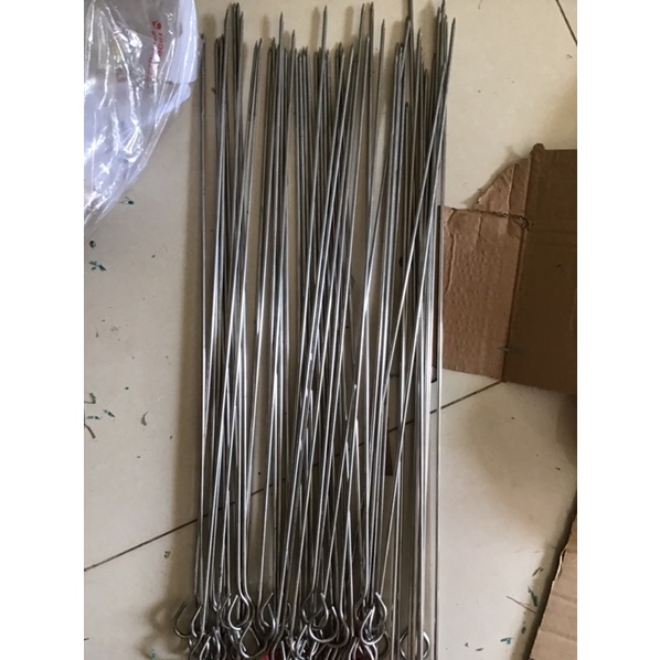 10 Xiên nướng thịt inox dài 50cm, xiên thịt inox | Shopee Việt Nam