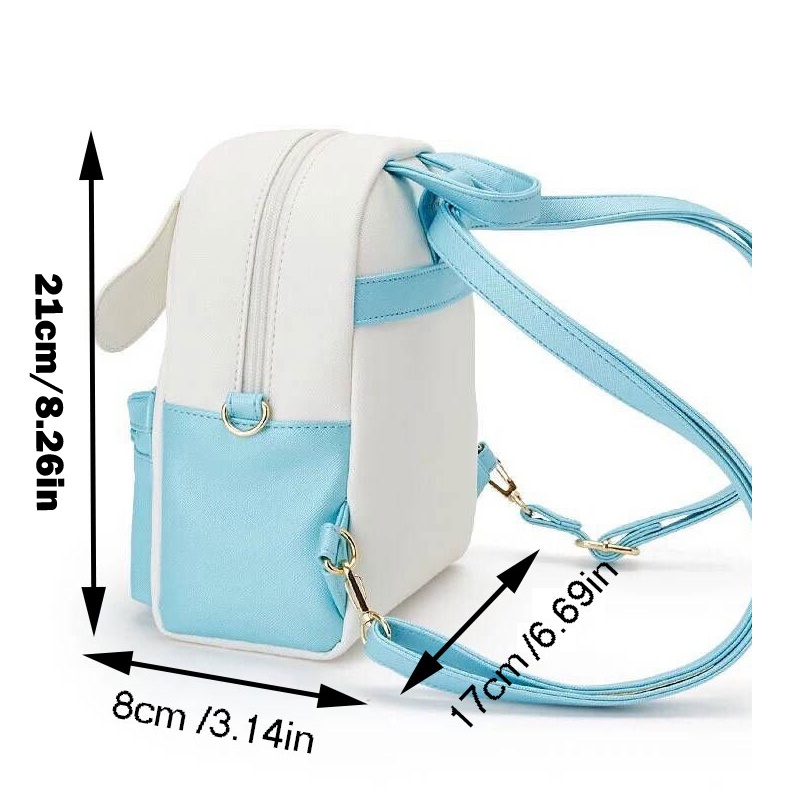 Sanrio cute Hello Kitty Cinnamoroll Kuromi Melody Cartoon PU Leather Bag Mini Luxury Backpack For Girls gift