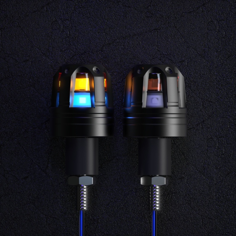 [CH *] Đèn báo rẽ Tay cầm thanh cuối tay cầm cắm đèn Blinker cho xe máy Dirt Bike