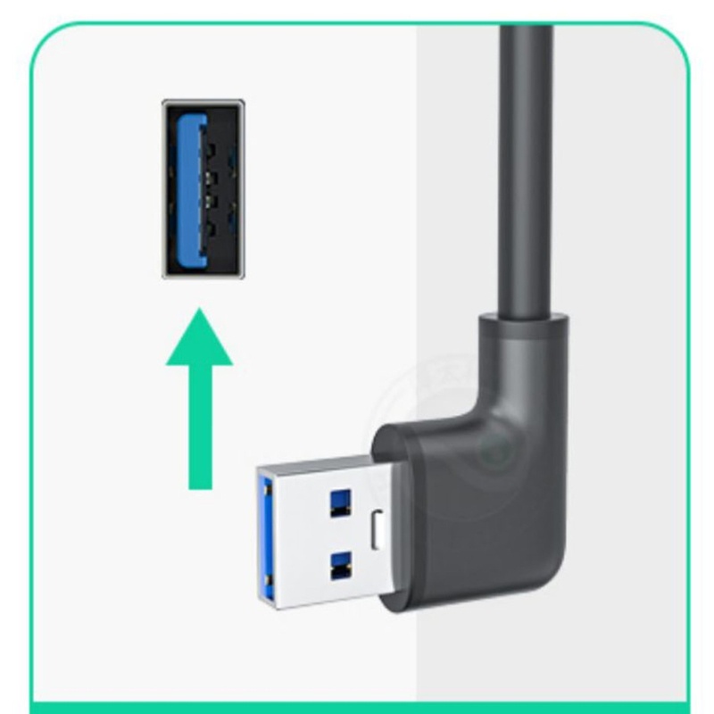 Dây Cáp Nối Dài Chuyển Đổi Dữ Liệu Cổng USB 3.0 Góc 90 Độ Có Công Tắc On / Off