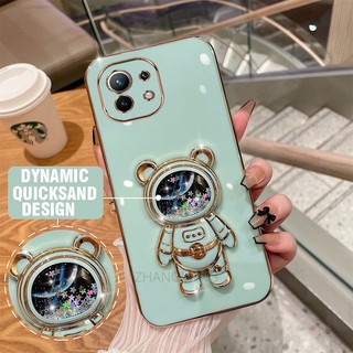 ốp lưng Xiaomi 11 Xiaomi 11 lite Xiaomi 11t 11t pro Ốp Điện Thoại TPU silicone Mềm Mạ Điện 3D Có Giá Đỡ Hình Gấu Kim Tuyến Cho Xiaomi 11 Xiaomi 11 lite Xiaomi 11t 11t pro