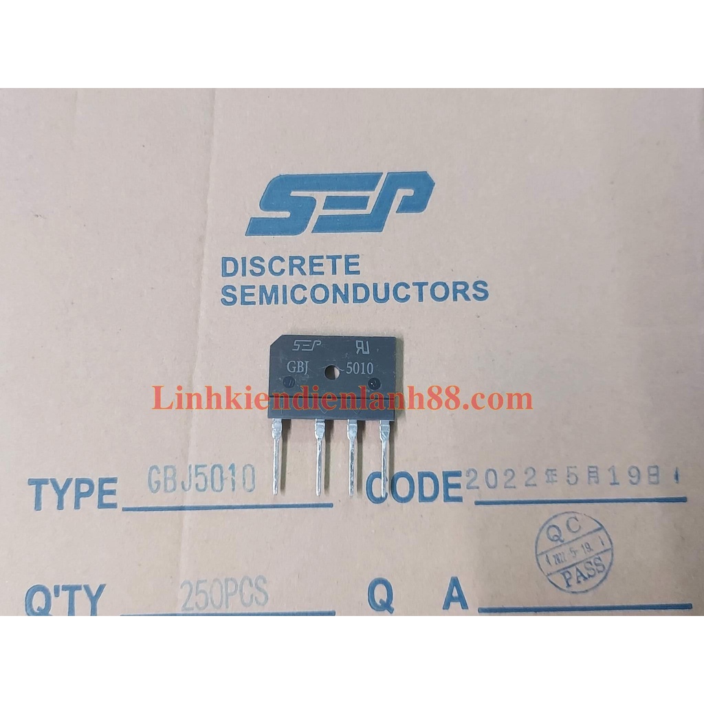 GBJ5010 Cầu Diode 50A 1000v Mới chính Hãng SEP 100%. (có thể thay thế ...