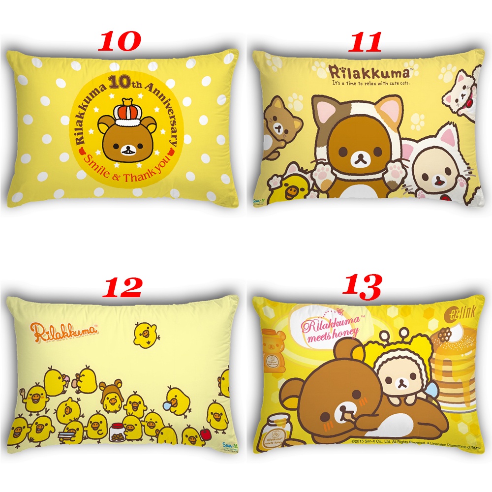 Vỏ Gối Hình Chữ Nhật In Họa Tiết Rilakkuma Một Mặt Dễ Thương Trang Trí Nhà Cửa (Không Kèm Lõi)