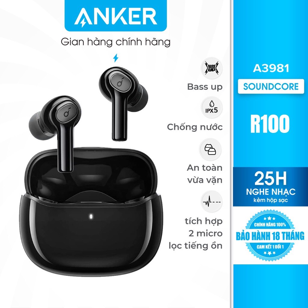 Tai Nghe ANKER Soundcore R100 - True Wireless, Công Nghệ Bassup, Sạc ...