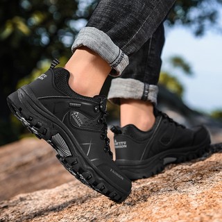 Giày chạy bộ nam size 39-46, màu đen, chống trượt và mài mòn, miễn phí vận chuyển