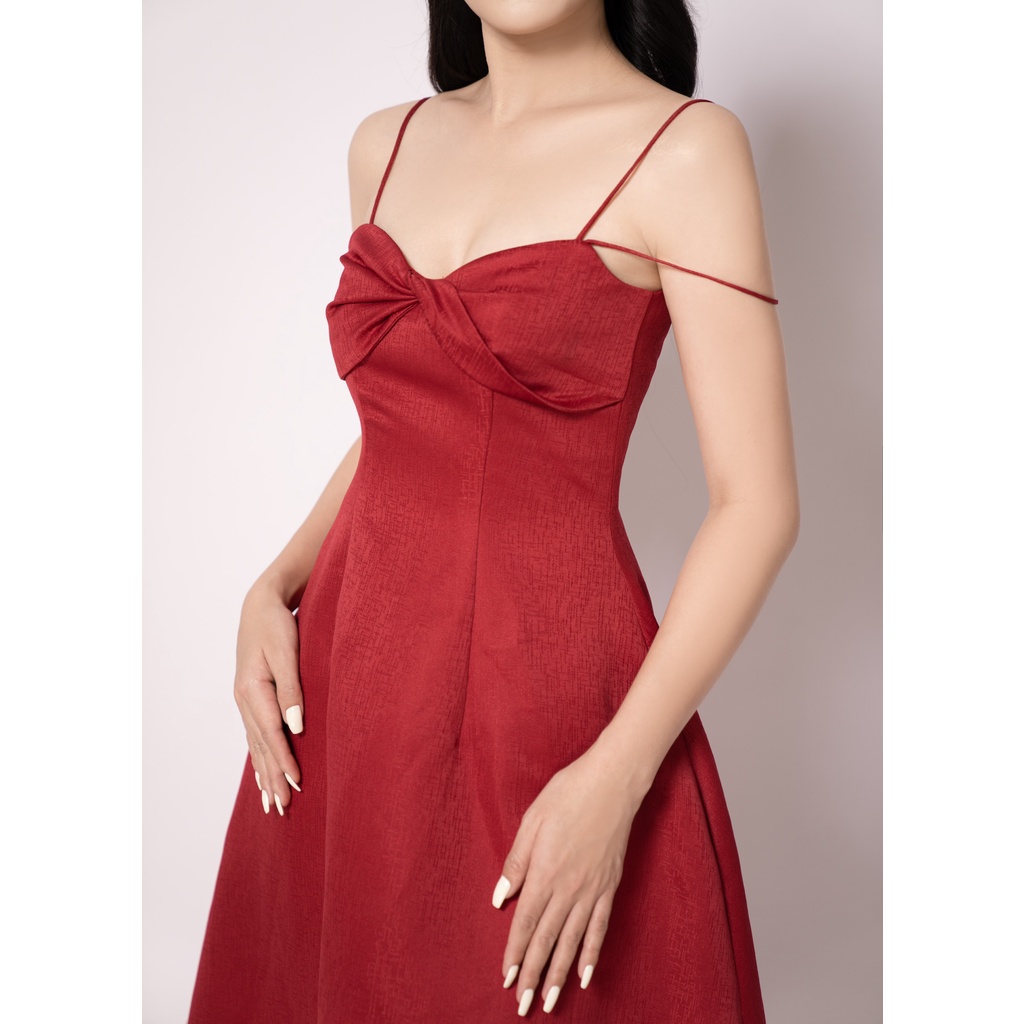 Đầm đỏ xoắn ngực - Jovie Dress - Orli Label