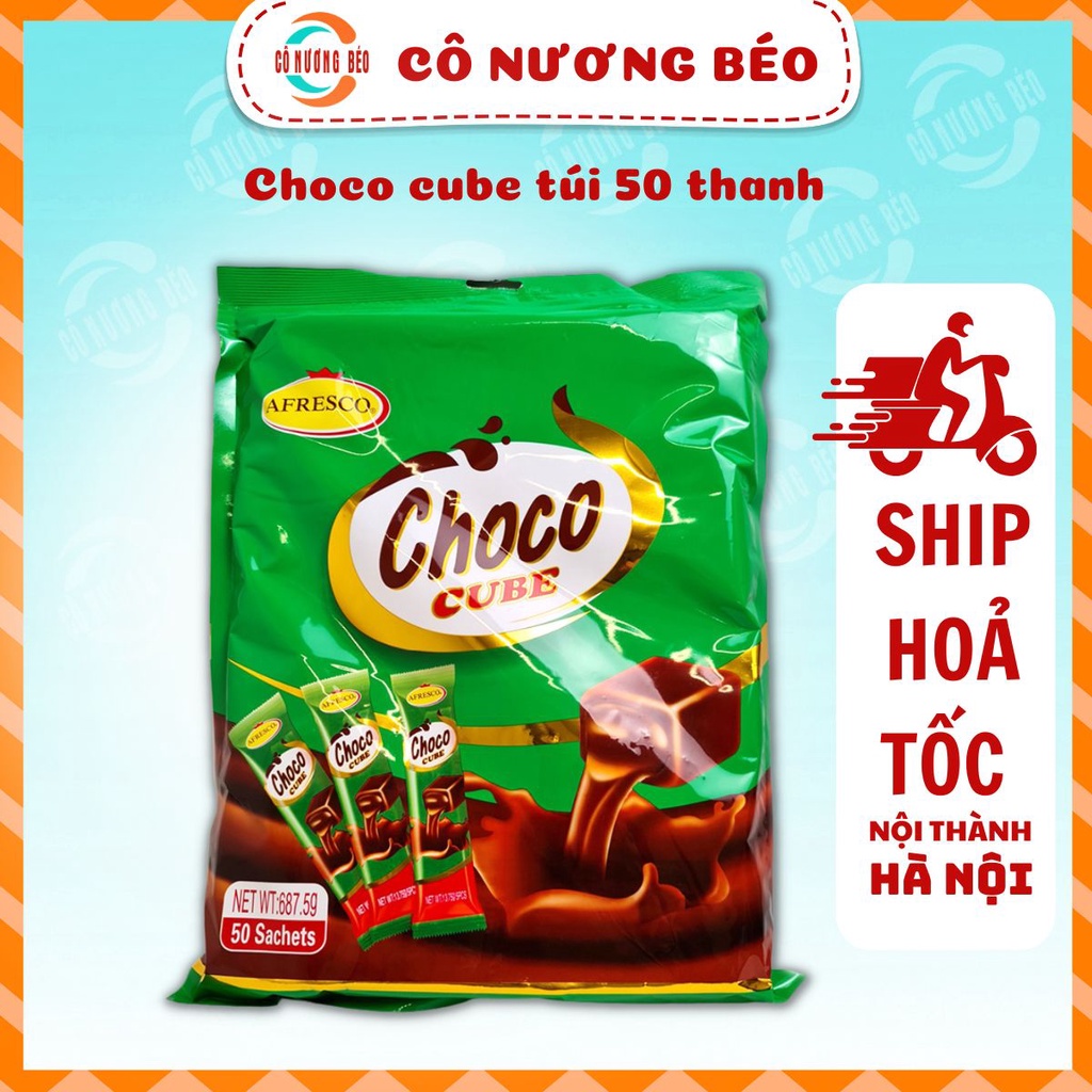 Kẹo socola choco cube nguyên túi 50 thanh nhỏ Đồ ăn vặt Cô Nương Béo ...