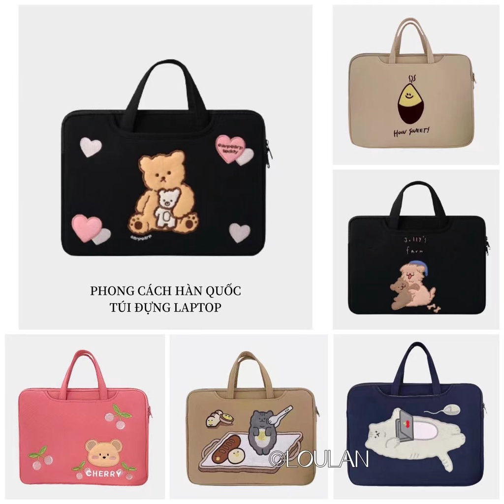 Túi đựng laptop ins phiên bản Hàn thêu túi chống sốc laptop cao cấp dễ ...