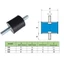 MOON M5 M6 M8 Cao Su Gắn Đôi Nam Sợi Hấp Thụ Chống Rung Silentblock Thuyền Xe Cuộn Giảm Chấn Dụng Cụ