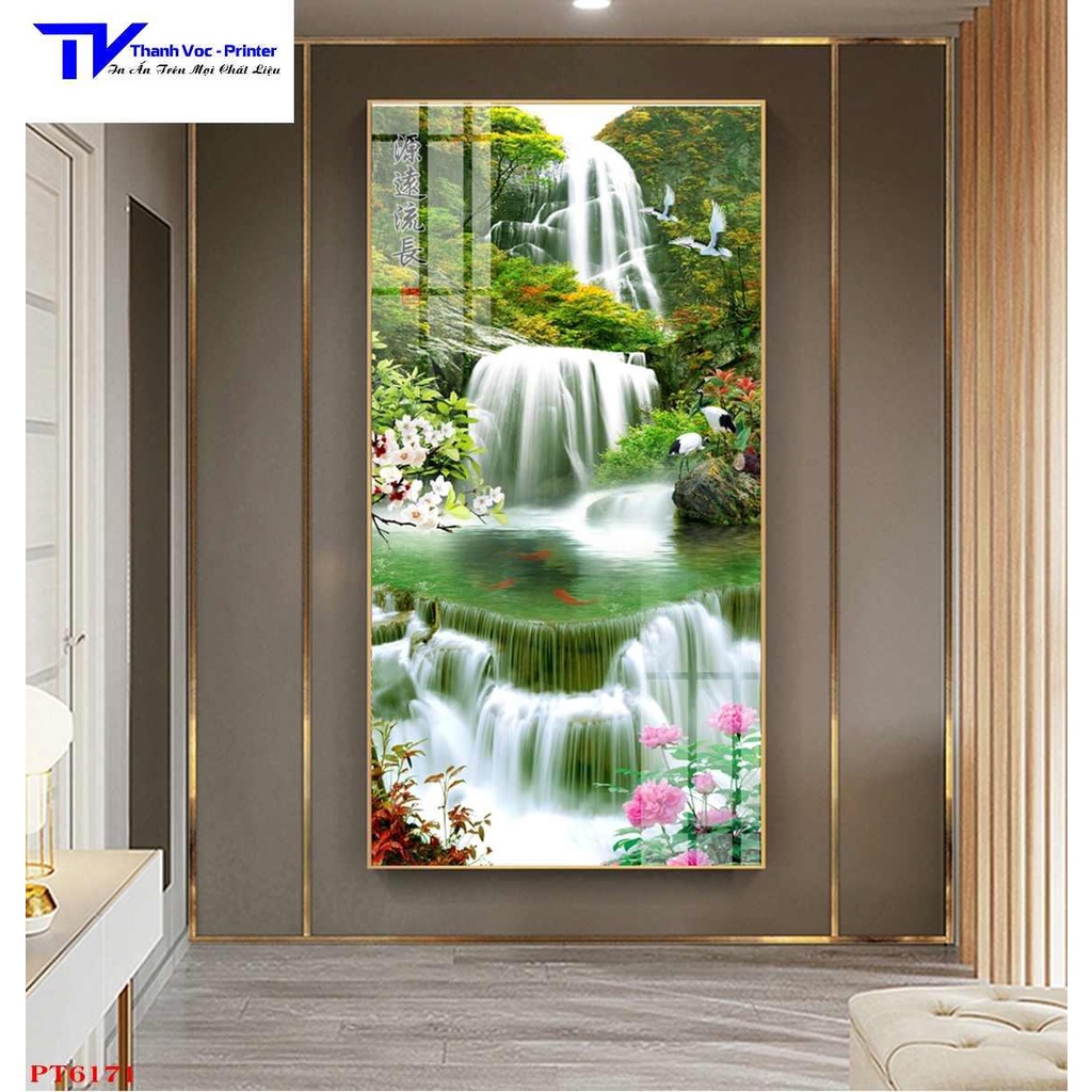 Tranh Treo Tường Phong Thuỷ Đứng D40x60cm D50x75cm D60x90cm D70x120cm