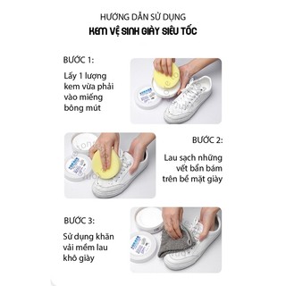 Kem vệ sinh giày dép, đồ da túi xách - không cần nước, mùi thơm dịu (Hàng chuẩn Sheng Yan)