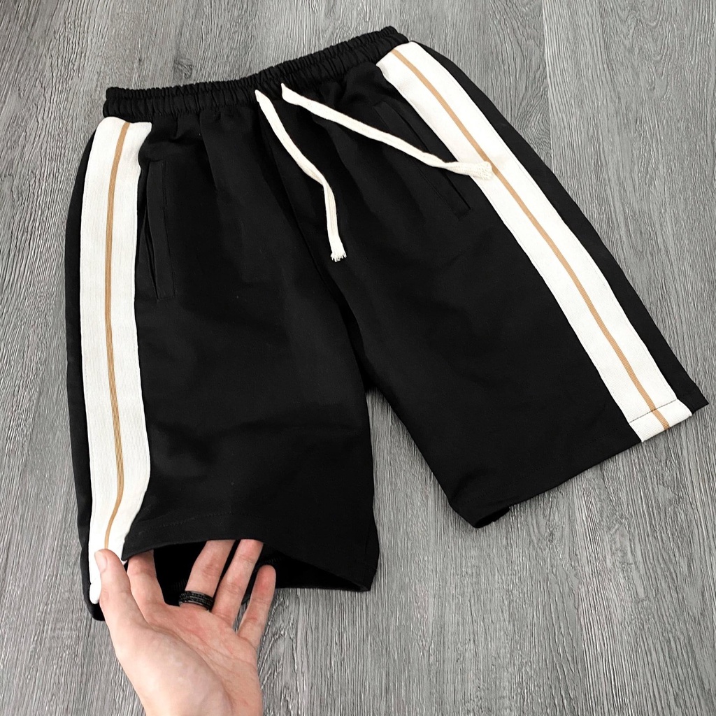 Quần đùi thể thao nam, quần short kẻ sọc sườn chất liệu poly thoáng mát from từ 45 - 85kg